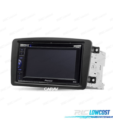MOLDURA ADAPTADOR PRETO PARA RADIO 2-DIN PARA MERCEDES CLASE-C CLASE-CLK CLASE-G VIANO VITO