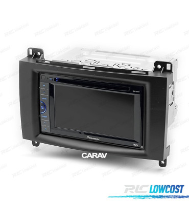 MOLDURA ADAPTADOR PRETO PARA RADIO 2-DIN PARA MERCEDES CLASE A CLASE В VITO VIANO