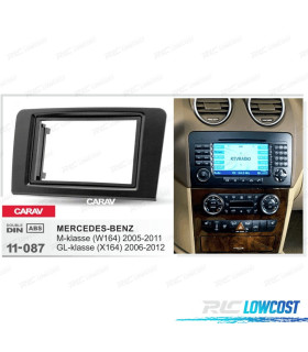 MOLDURA ADAPTADOR PRETO PARA RADIO 2-DIN PARA MERCEDES CLASE-M CLASE-GL