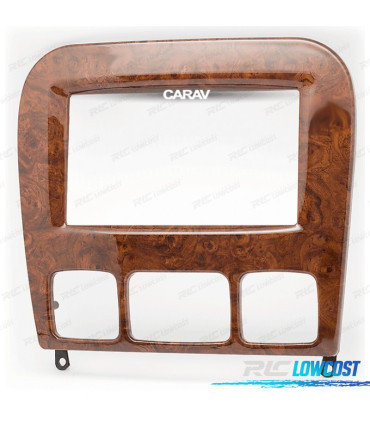 MOLDURA ADAPTADOR MADEIRA ALTO BRILHO PARA RADIO 2-DIN MERCEDES CLASE-S W220