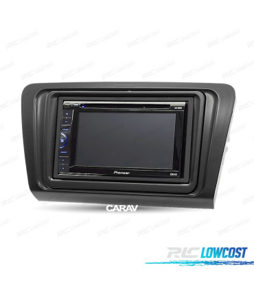 MOLDURA ADAPTADOR PRETO PARA RADIO 2-DIN PARA SKODA OCTAVIA 13+