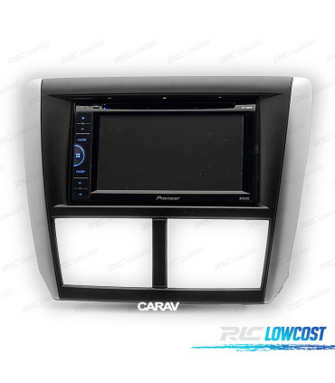 MOLDURA ADAPTADOR PRETO CINZENTA RADIO 2-DIN PARA SUBARU FORESTER 08-12 IMPREZA 07-12