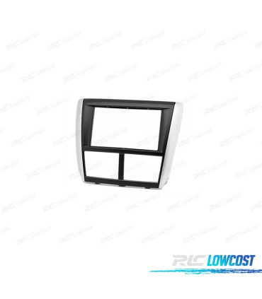 MOLDURA ADAPTADOR PRETO CINZENTA RADIO 2-DIN PARA SUBARU FORESTER 08-12 IMPREZA 07-12