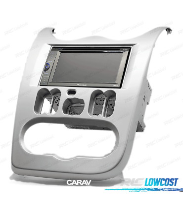 MOLDURA ADAPTADOR GRIS PARA RADIO 2-DIN PARA RENAULT DACIA LOGAN SANDERO DUSTER NISSAN NP200