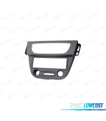 MOLDURA ADAPTADOR CINZA ESCURO PARA RADIO 1-DIN PARA RENAULT MEGANE 08-15 FLUENCE 09+
