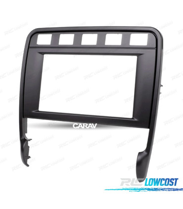 MOLDURA ADAPTADOR PRETO PARA RADIO 2-DIN PARA PORSCHE CAYENNE 02-10