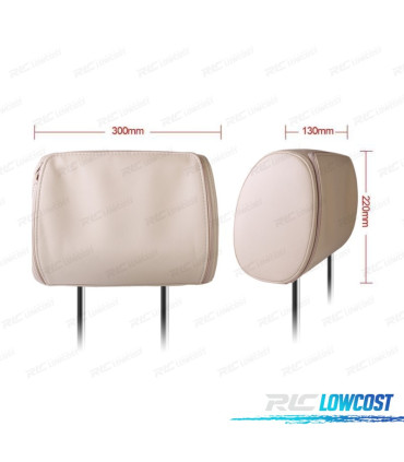 ENCOSTO DE CABEÇA MULTIMEDIA DVD 9 PULGADAS COR EM BEJE