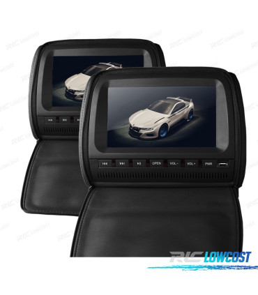 ENCOSTO DE CABEÇA MULTIMEDIA DVD 9 PULGADAS COR EM PRETO