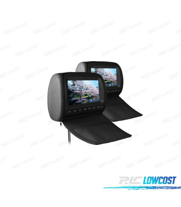 ENCOSTO DE CABEÇA MULTIMEDIA DVD 9 PULGADAS COR EM PRETO