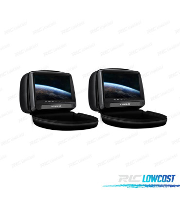 ENCOSTO DE CABEÇA MULTIMEDIA DVD 9" PULGADAS TACTIL COR EM PRETO