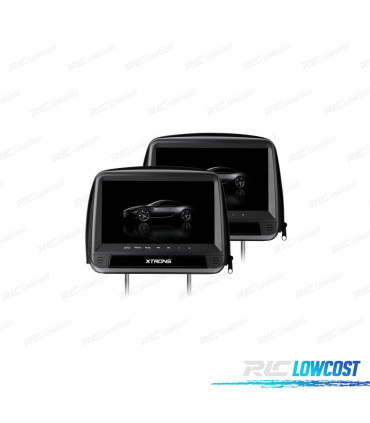 ENCOSTO DE CABEÇA MULTIMEDIA DVD 9" PULGADAS TACTIL COR EM PRETO