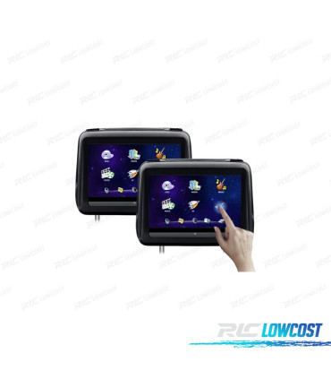 ENCOSTOS DE CABEÇA COM DVD E HDMI LCD 10,1 1080P TACTIL