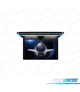 TELA DE TETO ULTRA FINA DE 15,6" COM LUZ LED HDMI 1080P USB E SD