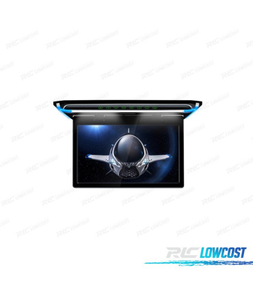 TELA DE TETO ULTRA FINA DE 15,6" COM LUZ LED HDMI 1080P USB E SD