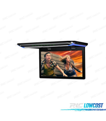 TELA DE TETO ULTRA FINA DE 15,6" COM LUZ LED HDMI 1080P USB E SD