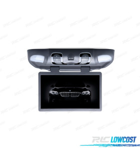 ECRÃ DE TETO CINZENTO 15,6" COM DVD COLUNAS LUZ E JOGOS 32BITS