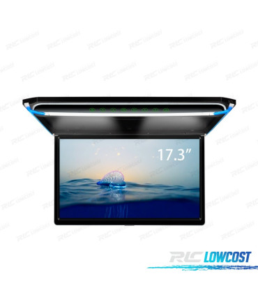 ECRÃ DE TETO DE 17,3" ULTRA FINO COM HDMI LUZ LED 1080P USB E SD