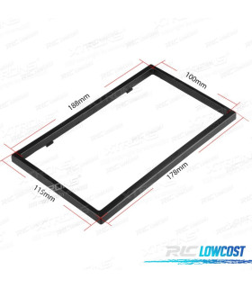MOLDURA UNIVERSAL 2DIN PARA RADIOS XTRONS 115X188MM