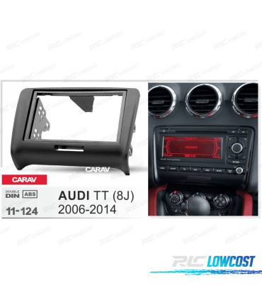 MOLDURA ADAPTADOR PRETO PARA RADIO 2-DIN PARA AUDI TT