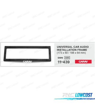 MOLDURA ADAPTADOR UNIVERSAL PARA RADIO 1-DIN 173*50 188*64 MM