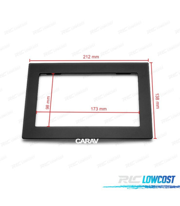 MOLDURA ADAPTADOR UNIVERSAL PARA RADIO 2-DIN 173*98 212*138 MM
