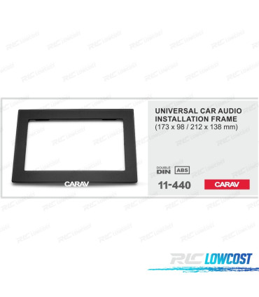 MOLDURA ADAPTADOR UNIVERSAL PARA RADIO 2-DIN 173*98 212*138 MM