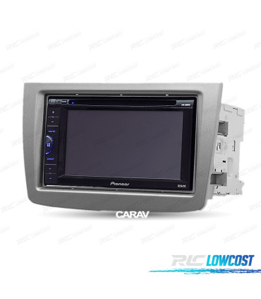 MOLDURA ADAPTADOR CINZA PARA RADIO 2-DIN ALFA ROMEO MITO