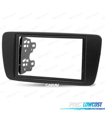 MOLDURA ADAPTADOR PRETO PARA RADIO 2-DIN PARA SEAT IBIZA 08-15