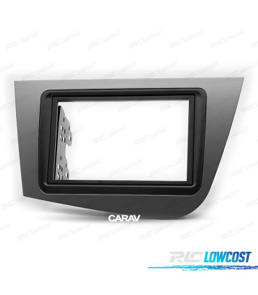 MOLDURA ADAPTADOR CINZA PARA RADIO 2-DIN PARA SEAT LEON 05-12