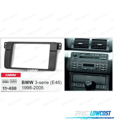 MOLDURA PRETA PARA RÁDIO 2-DIN PARA BMW SÉRIE 3 E46