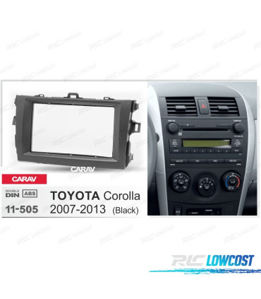 MOLDURA ADAPTADOR PRETO PARA RADIO 2-DIN PARA TOYOTA COROLLA 07-13