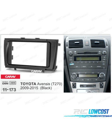 MOLDURA ADAPTADOR PRETO PARA RADIO 2-DIN PARA TOYOTA AVENSIS 09-15