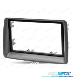 MOLDURA ADAPTADOR CINZA ESCURO PARA RADIO 2-DIN PARA FIAT PANDA
