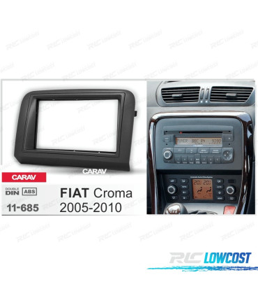 MOLDURA ADAPTADOR GRIS OSCURO PARA RADIO 2-DIN PARA FIAT CROMA