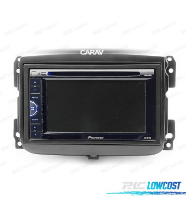 MOLDURA ADAPTADOR PRETO PARA RADIO 2-DIN PARA FIAT 500L