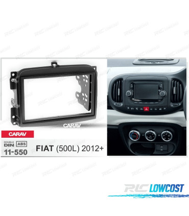 MOLDURA ADAPTADOR PRETO PARA RADIO 2-DIN PARA FIAT 500L