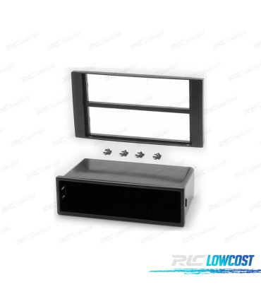 MOLDURA ADAPTADOR PRETO PARA RADIO 1-DIN PARA FORD FOCUS C-MAX S-MAX FUSION TRANSIT FIESTA GALAXY KUGA COM BURACO
