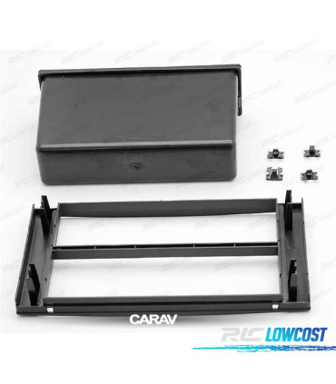 MOLDURA ADAPTADOR PRETO PARA RADIO 1-DIN PARA FORD FOCUS C-MAX S-MAX FUSION TRANSIT FIESTA GALAXY KUGA COM BURACO