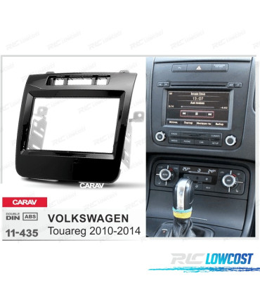 MOLDURA ADAPTADOR PRETO BRILHO PARA RADIO 2-DIN PARA VOLKSWAGEN VW TOUAREG 10-14