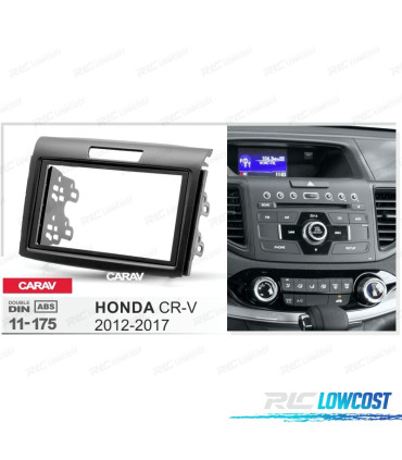 MOLDURA ADAPTADOR PRETO PARA RADIO 2-DIN PARA HONDA CR-V 12-17