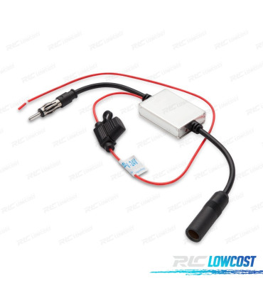 AMPLIFICADOR DE SINAL DE RADIO AM FM COM CONECTOR UNIVERSAL 12V 24V