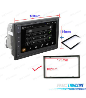 AUTO RADIO 2DIN 9" TÁCTIL ANDROID 13 GPS BLUETOOTH USB SD