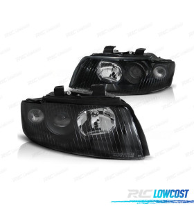 FARÓIS OPTICAS PARA AUDI A4 B6 01-04 COM PROJECTOR FUNDO PRETO