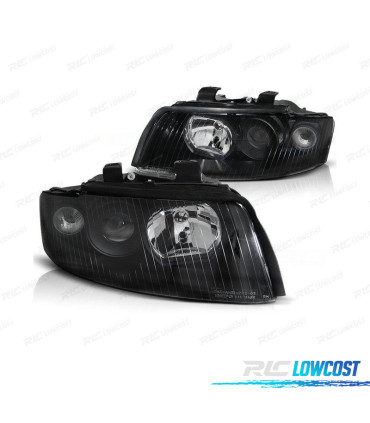 FARÓIS OPTICAS PARA AUDI A4 B6 01-04 COM PROJECTOR FUNDO PRETO