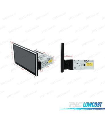 Auto Radio GPS 1DIN ANDROID 9.0 LCD TÁCTIL 10" CARPLAY USB DUAL ZONE