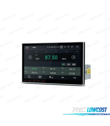 Auto Radio GPS 1DIN ANDROID 9.0 LCD TÁCTIL 10" CARPLAY USB DUAL ZONE