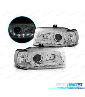 FARÓIS DAYLIGHT PARA SEAT IBIZA CORDOBA 6K 93-99 FUNDO CROMADO