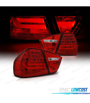 FAROLINS TRASEIROS LIGHT BAR BMW E90 VERMELHO