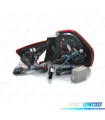 FAROLINS TRASEIROS LIGHT BAR BMW E90 VERMELHO