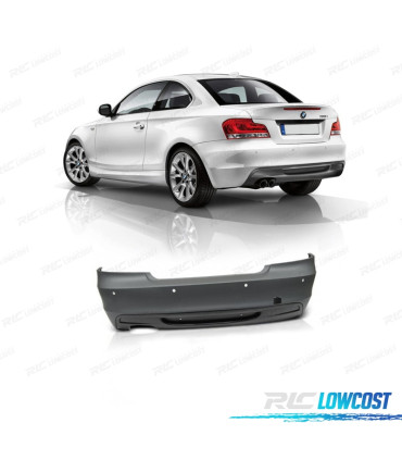 PARA-CHOQUES TRASEIRO BMW SERIE 1 E82 E88 07- LOOK M COM PDC